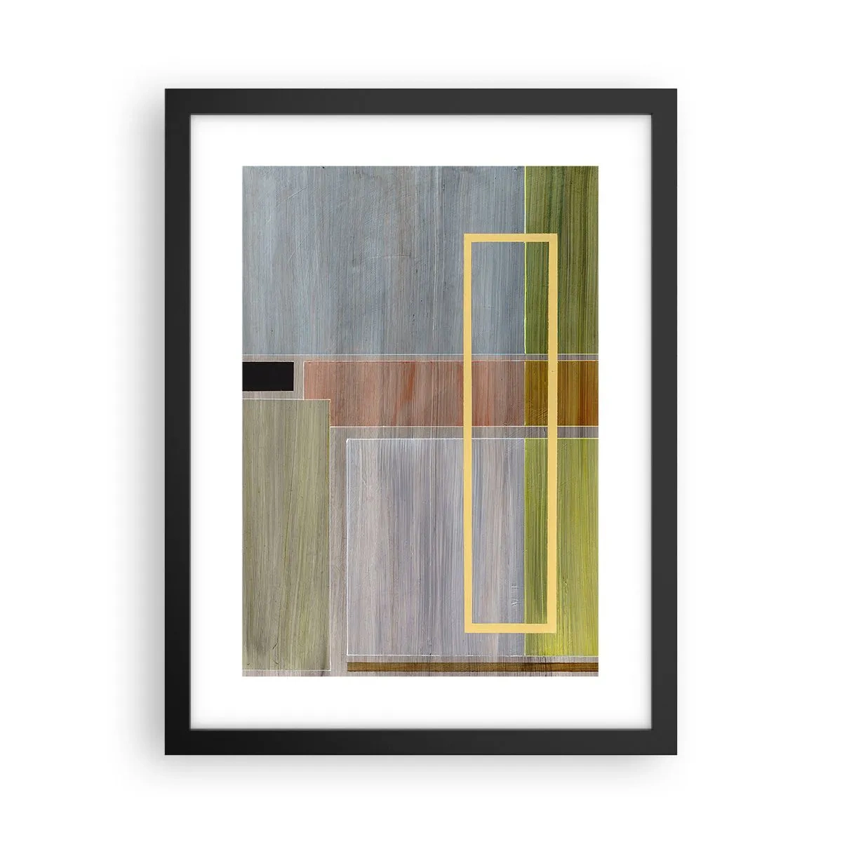 Póster en marco negro - Recto y tranquilo - 30x40 cm