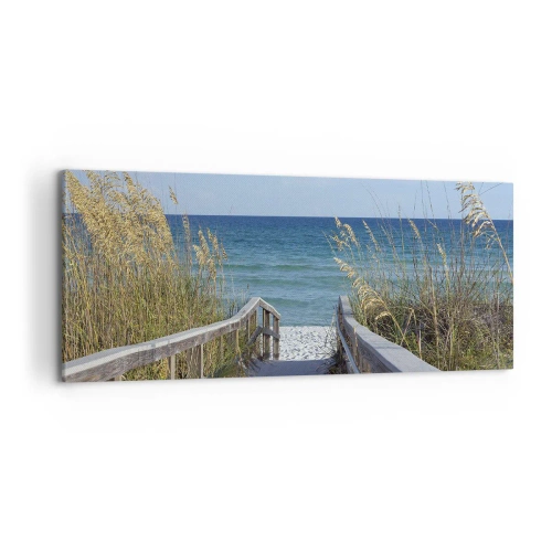 Cuadro sobre lienzo - Impresión de Imagen - En el sol, en el viento - 100x40 cm