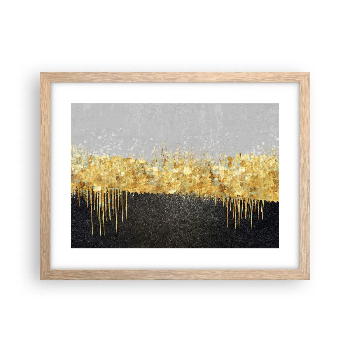 Póster en marco roble claro - Hacia arriba y hacia abajo - 40x30 cm