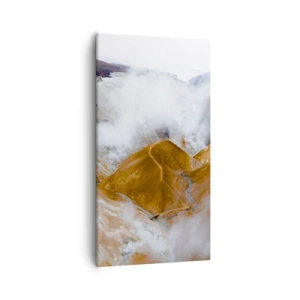 Cuadro sobre lienzo - Impresión de Imagen - La dura belleza de Islandia - 55x100 cm