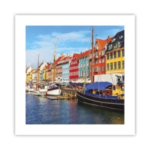 Póster - Muelle alegre - 40x40 cm
