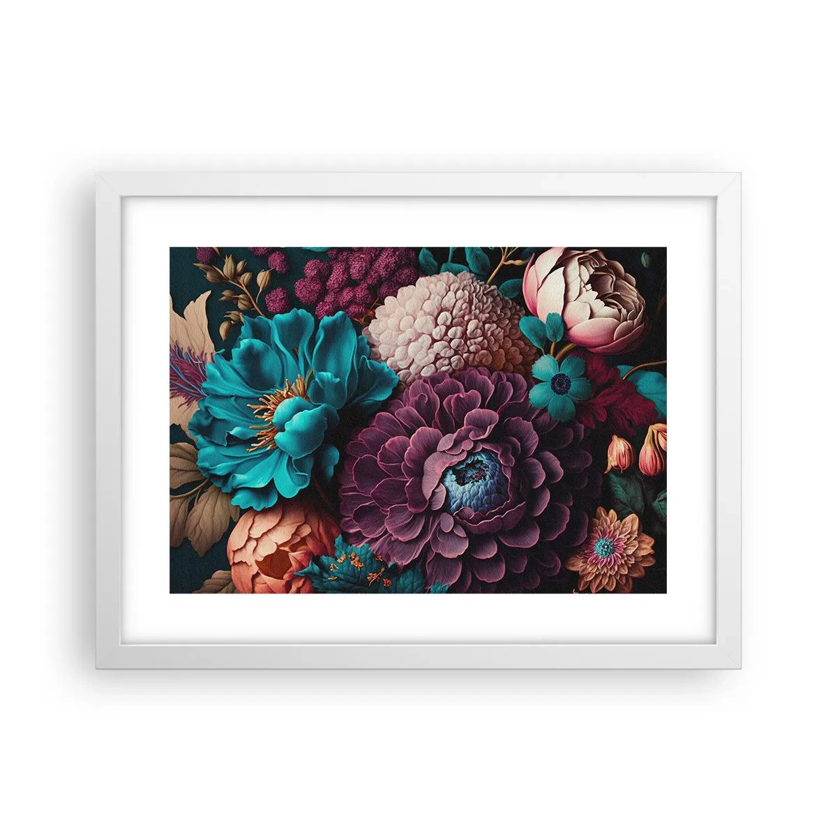 Póster en marco blanco - Naturaleza en abundancia - 40x30 cm