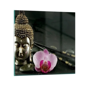 Cuadro sobre vidrio - Impresiones sobre Vidrio - La armonía de la sabiduría y la belleza - 50x50 cm