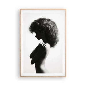 Póster en marco roble claro - Como una flor en un tallo delgado - 61x91 cm