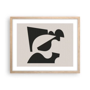 Póster en marco roble claro - Para automontaje - 50x40 cm