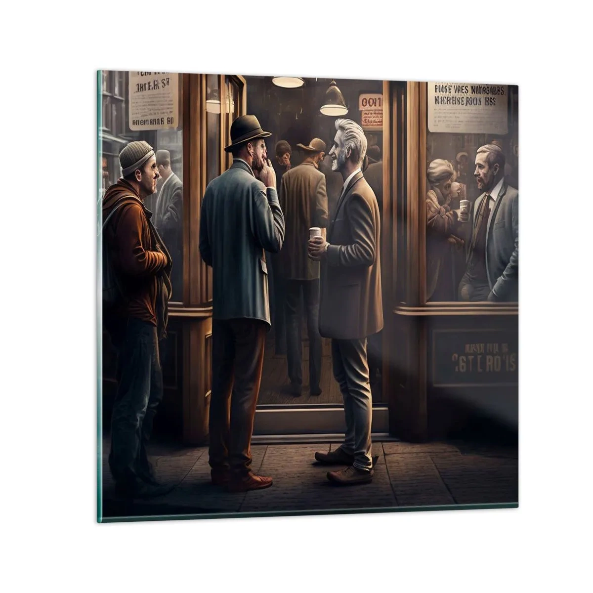 Cuadro sobre vidrio - Impresiones sobre Vidrio - Un buen momento del día - 40x40 cm