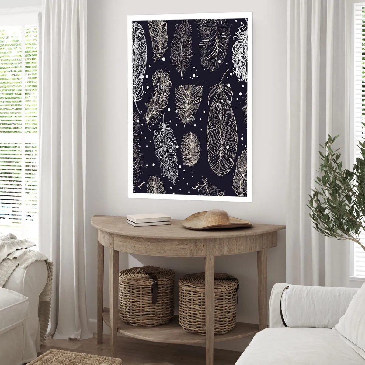 Póster - Encaje de plumas - 70x100 cm