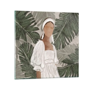 Cuadro sobre vidrio - Impresiones sobre Vidrio - Retrato exótico - 30x30 cm