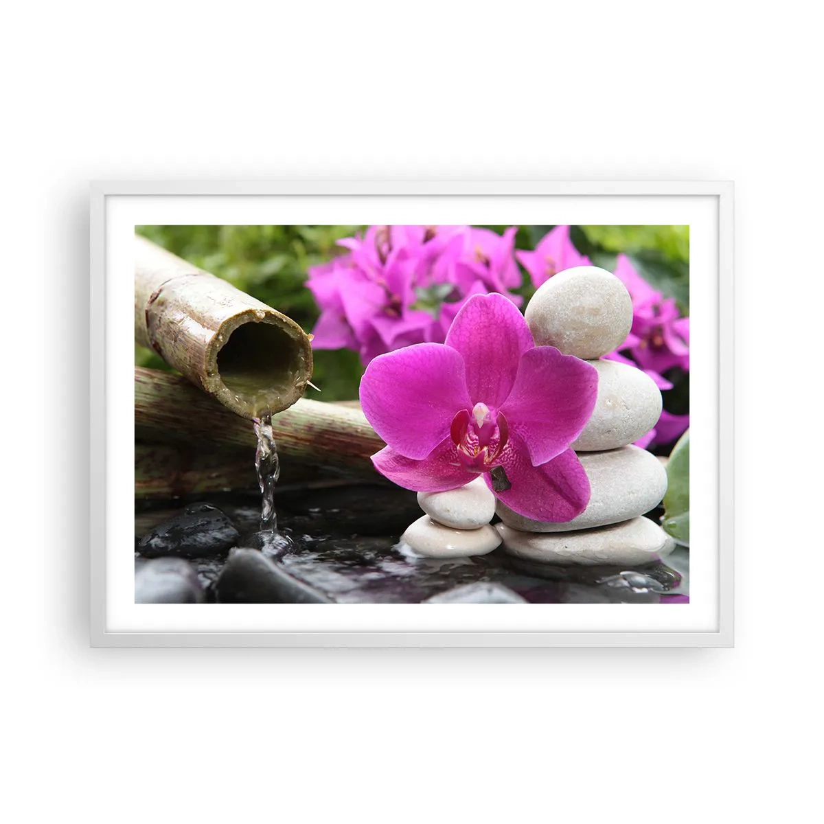 Póster en marco blanco - Ya estás descansando - 70x50 cm