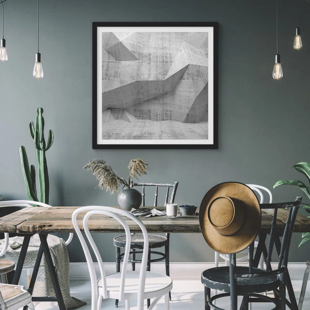 Póster en marco negro - Un verdadero desafío - 60x60 cm