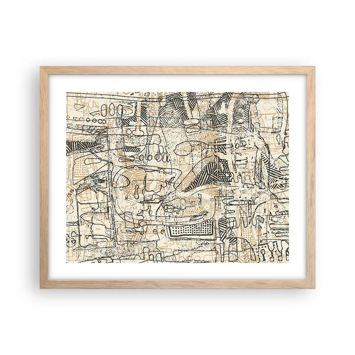 Póster en marco roble claro - A la espera de ser descifrado - 50x40 cm