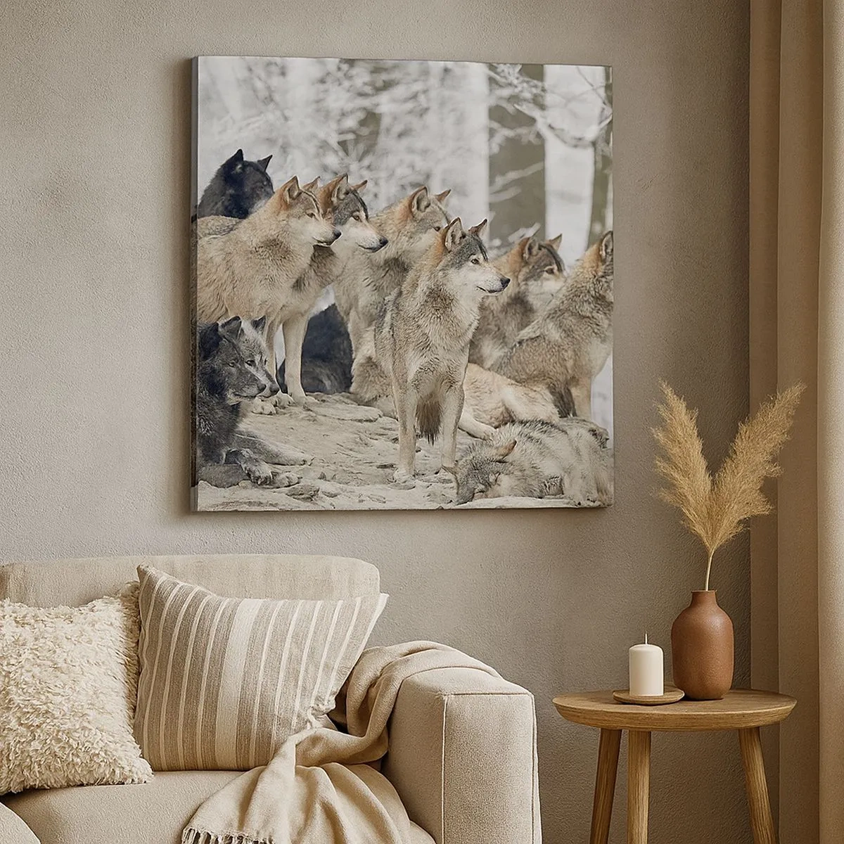 Cuadro sobre lienzo - Impresión de Imagen - Familiares y amigos - 30x30 cm