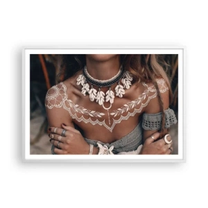 Póster en marco blanco - Talismanes, rituales de feminidad - 100x70 cm