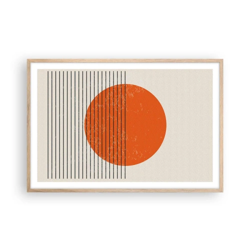 Póster en marco roble claro - Siempre el sol - 91x61 cm