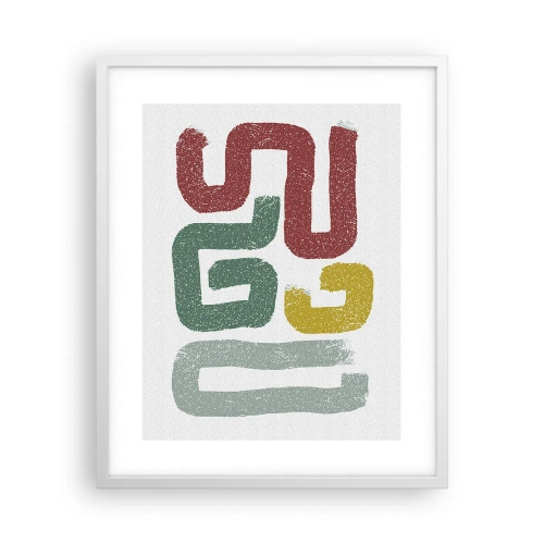 Póster en marco blanco - En un idioma desconocido - 40x50 cm