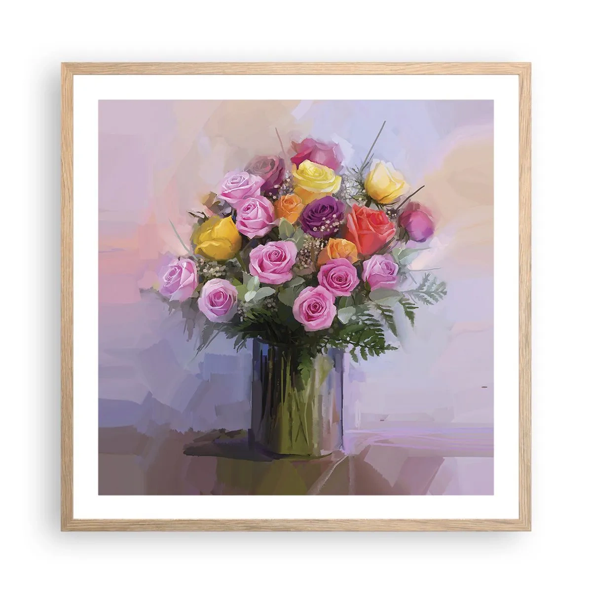 Póster en marco roble claro - Belleza inmortalizada - 60x60 cm