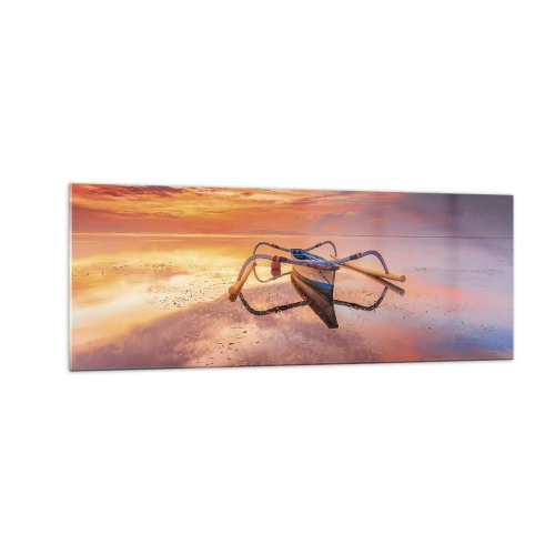 Cuadro sobre vidrio - Impresiones sobre Vidrio - Calma de una tarde tropical - 140x50 cm