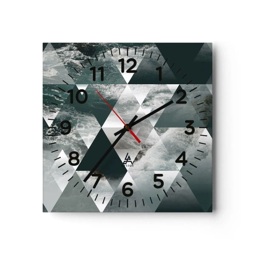 Reloj de pared - Reloj de vidrio - Una perspectiva de cristal - 30x30 cm