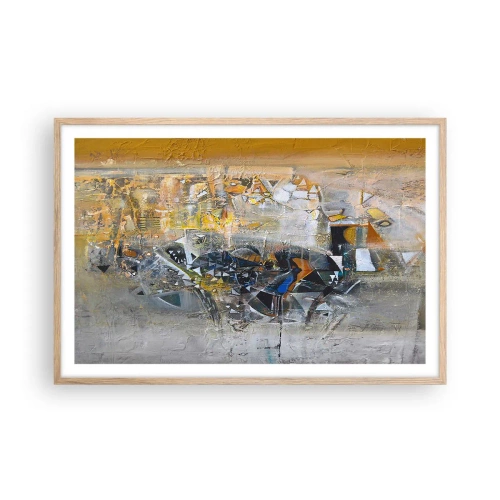 Póster en marco roble claro - Todo se pondrá en su sitio - 91x61 cm