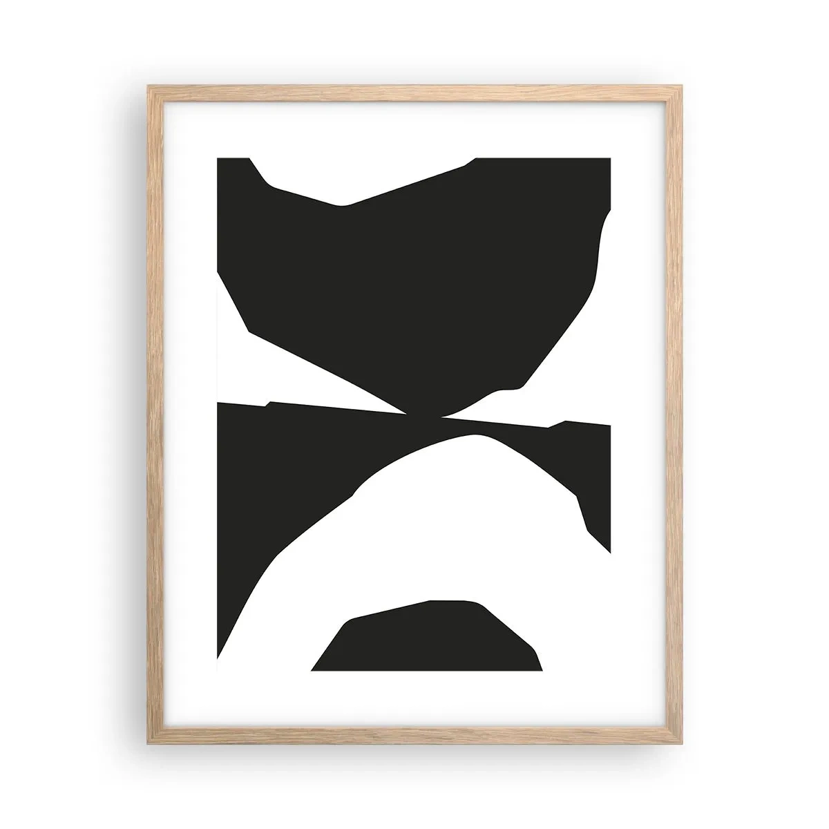 Póster en marco roble claro - Positivo-negativo - 40x50 cm