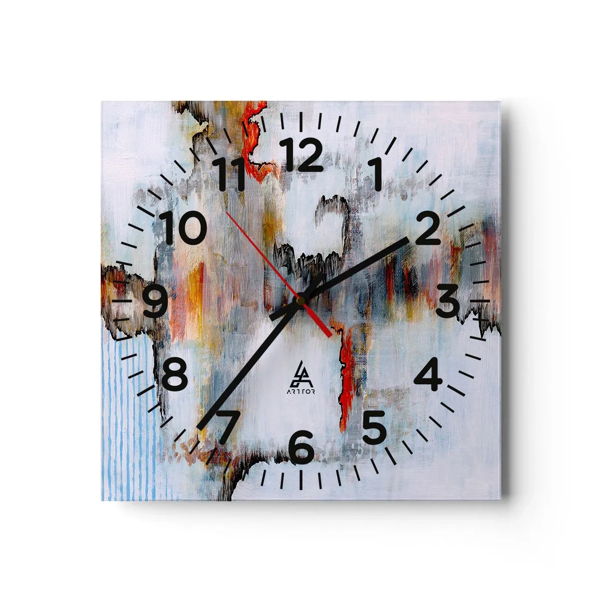 Reloj de pared - Reloj de vidrio - Abstracto sobre el agua - 30x30 cm
