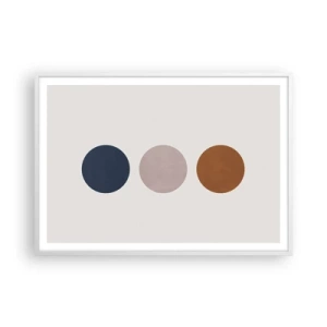 Póster en marco blanco - Símbolo de perfección - 100x70 cm