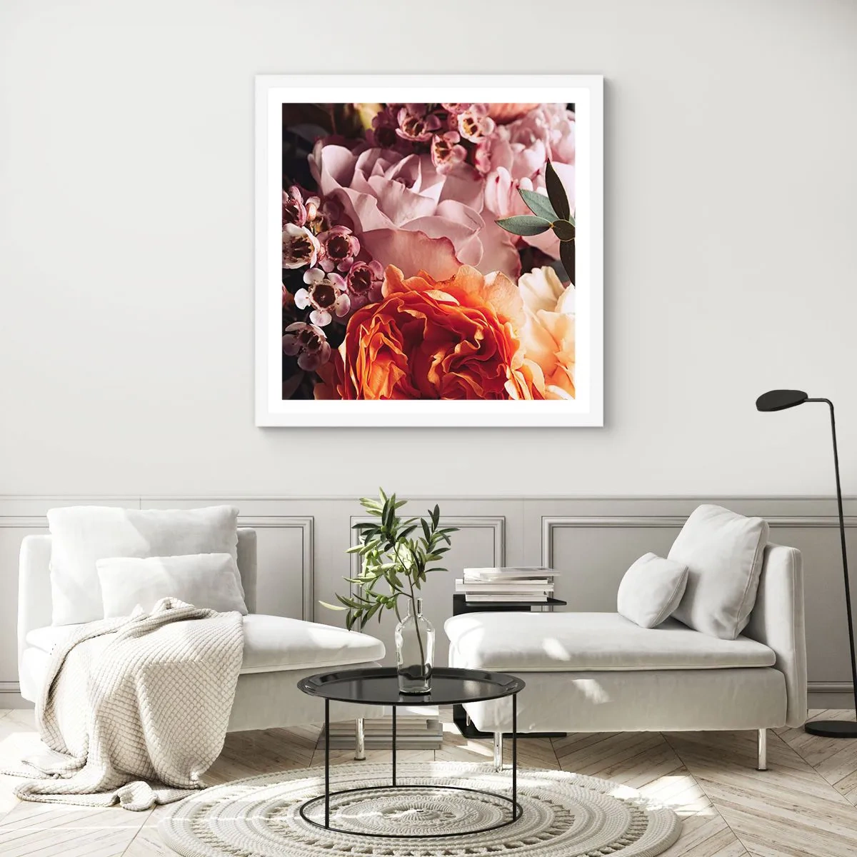 Póster en marco blanco - Belleza envolvente - 30x30 cm