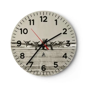 Reloj de pared - Reloj de vidrio - Como siempre, preparado - 30x30 cm