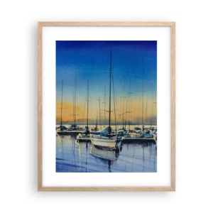 Póster en marco roble claro - El final de un buen día - 40x50 cm