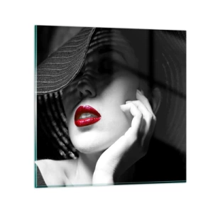 Cuadro sobre vidrio - Impresiones sobre Vidrio - Estudio en escarlata - 50x50 cm