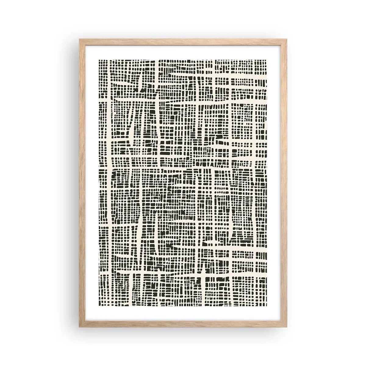 Póster en marco roble claro - Composición del tejido - 50x70 cm