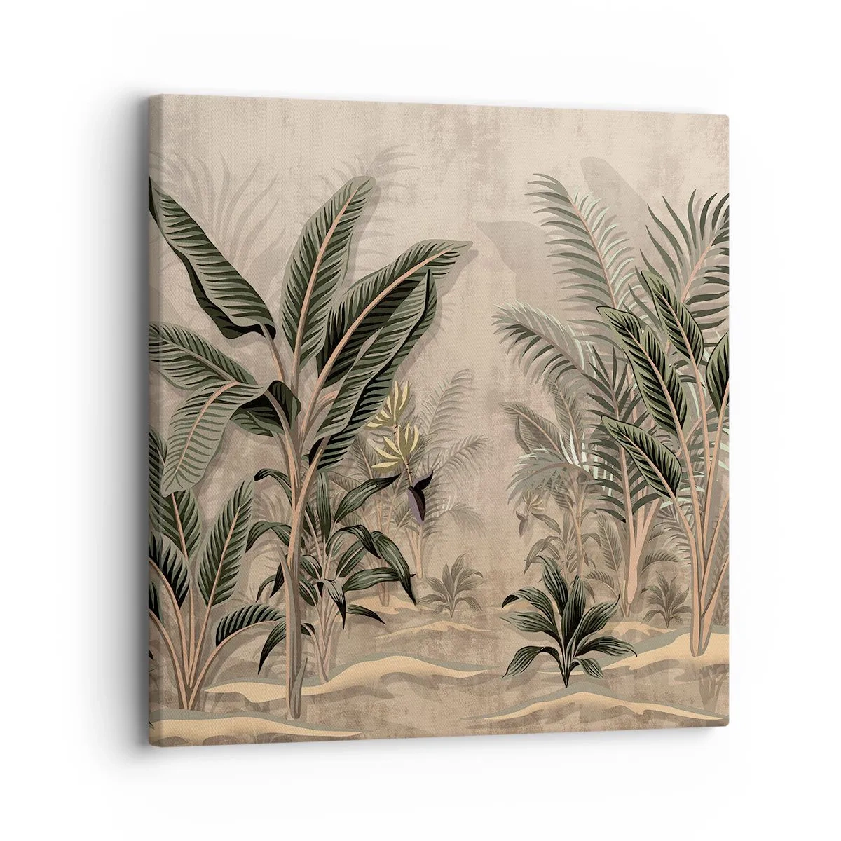 Cuadro sobre lienzo - Impresión de Imagen - Grabados de estilo colonial - 30x30 cm