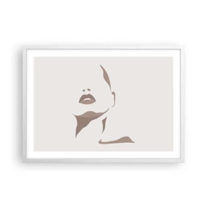 Póster en marco blanco - Creación a partir de la luz y la sombra - 70x50 cm