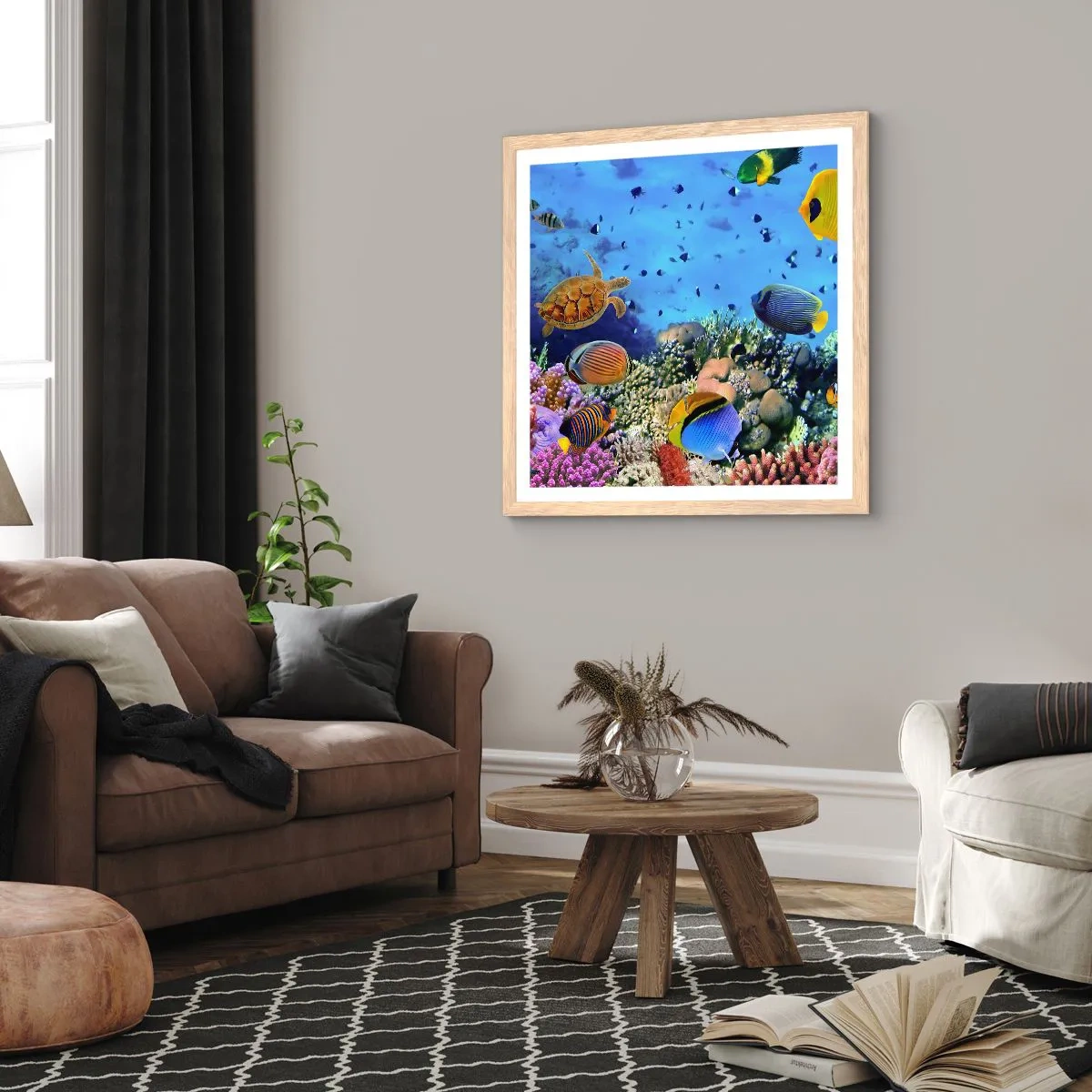 Póster en marco roble claro - Y qué sabemos de la vida... - 30x30 cm