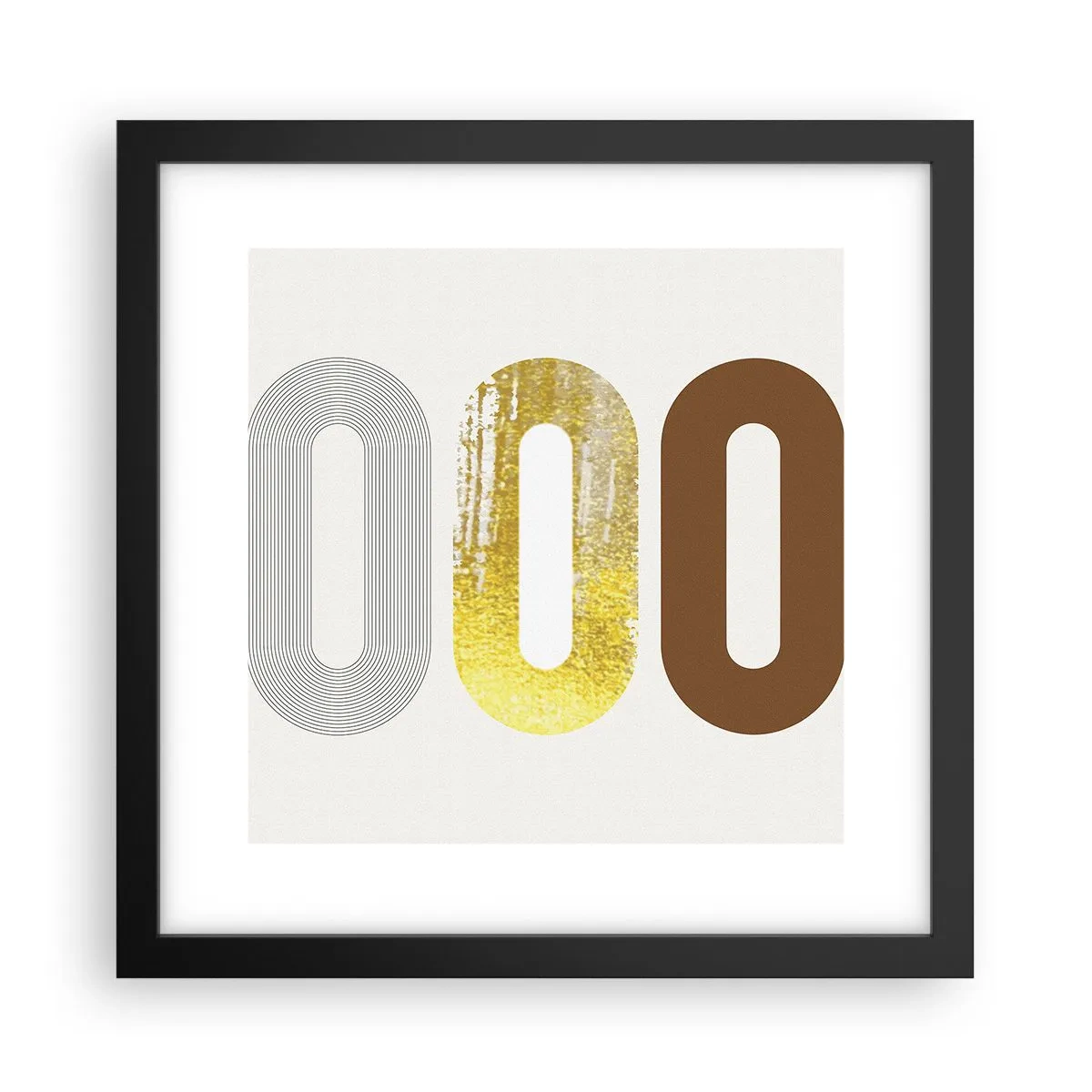 Póster en marco negro - ¡Ooo! - 30x30 cm