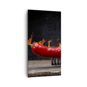 Cuadro sobre lienzo - Impresión de Imagen - Un aperitivo ardiente - 55x100 cm