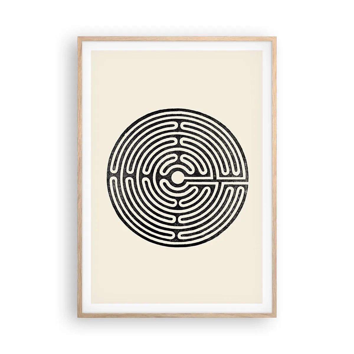 Póster en marco roble claro - Orden misterioso - 70x100 cm