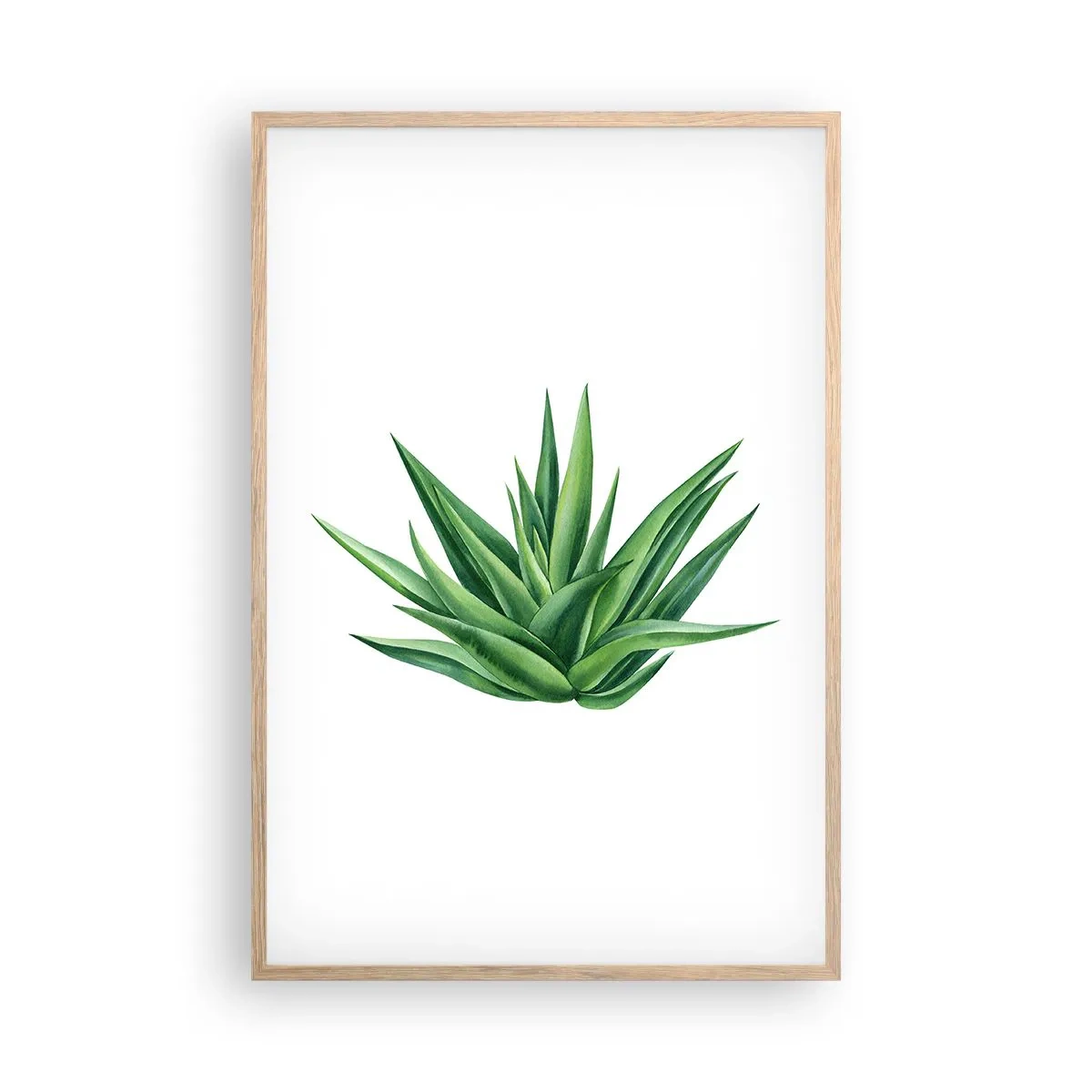 Póster en marco roble claro - Verde - fuerza - vida - 61x91 cm
