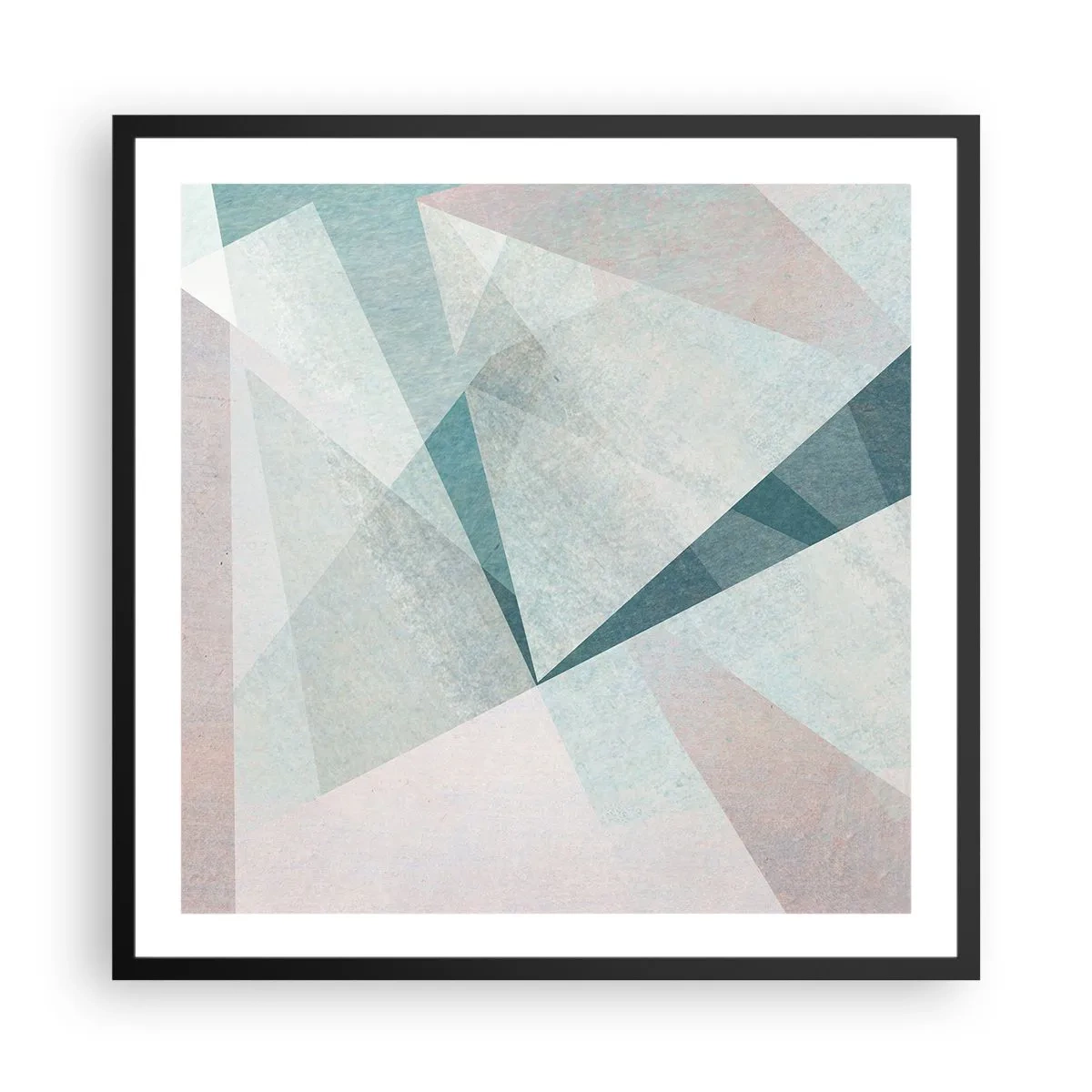 Póster en marco negro - Tranquilo pero dinámico - 60x60 cm