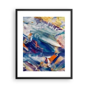 Póster en marco negro - Confusión de colores - 40x50 cm