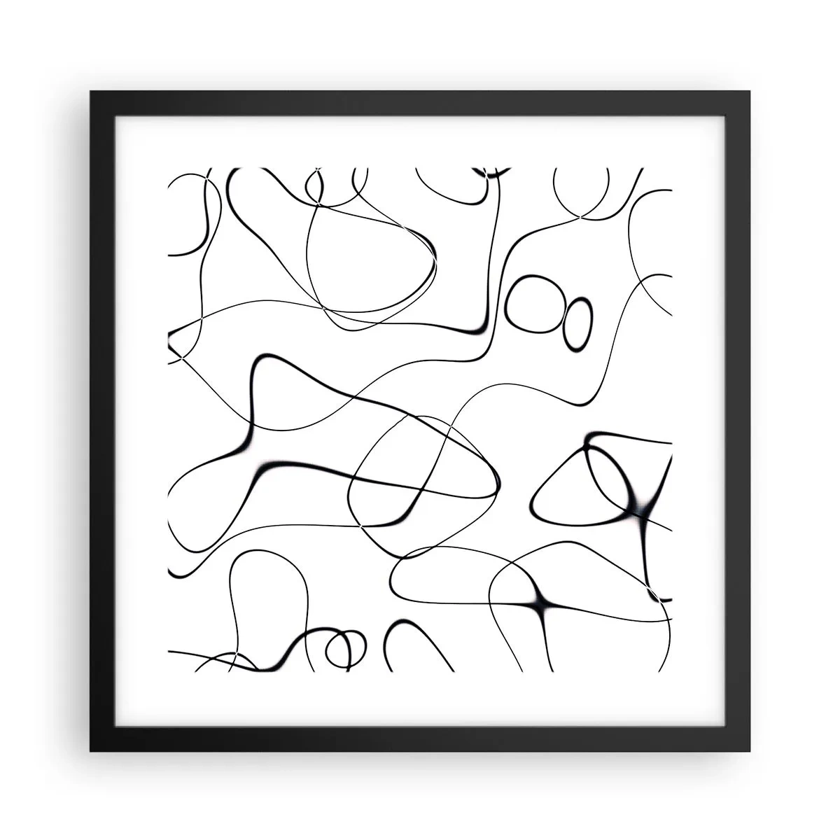 Póster en marco negro - Los caminos de la vida, las vicisitudes del destino - 40x40 cm