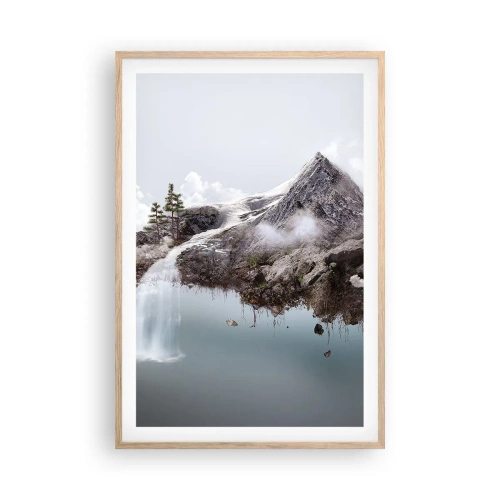 Póster en marco roble claro - Isla surrealista - 61x91 cm