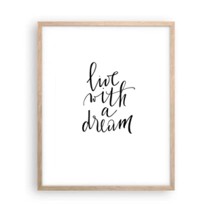 Póster en marco roble claro - Por supuesto - 40x50 cm