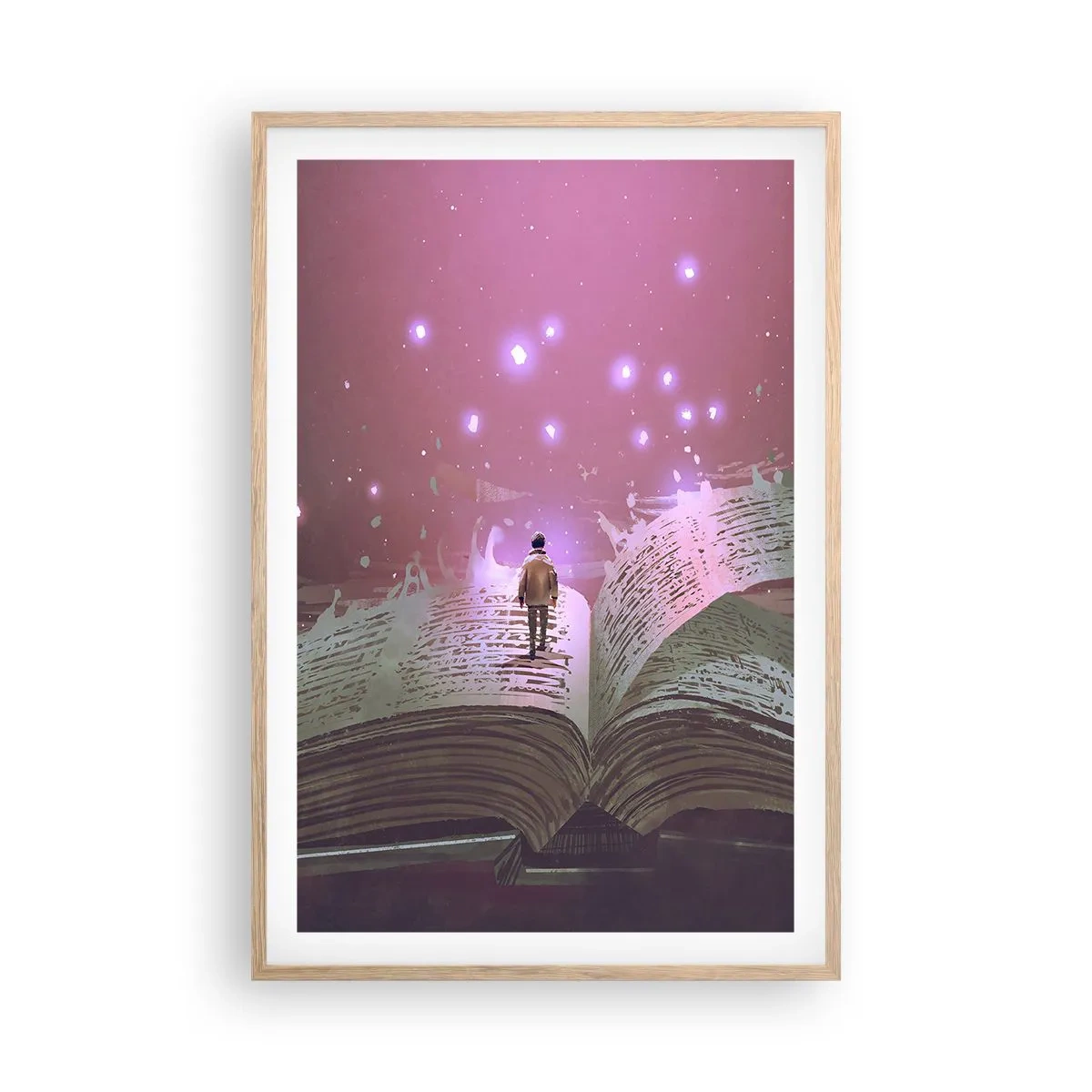 Póster en marco roble claro - Una invitación a otro mundo - 61x91 cm