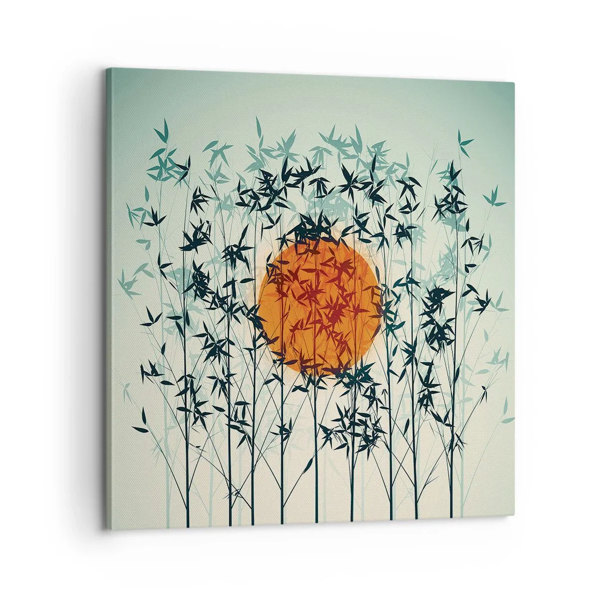 Cuadro sobre lienzo - Impresión de Imagen - El sol de Japón - 60x60 cm