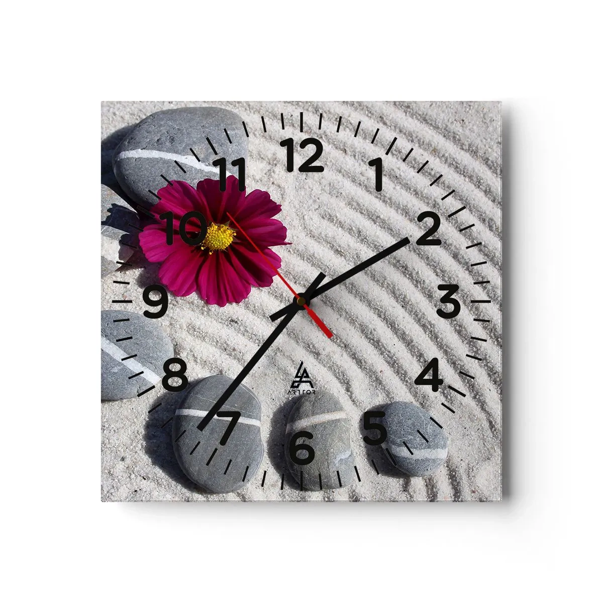 Reloj de pared - Reloj de vidrio - Energía y paz del círculo mágico de la naturaleza - 30x30 cm