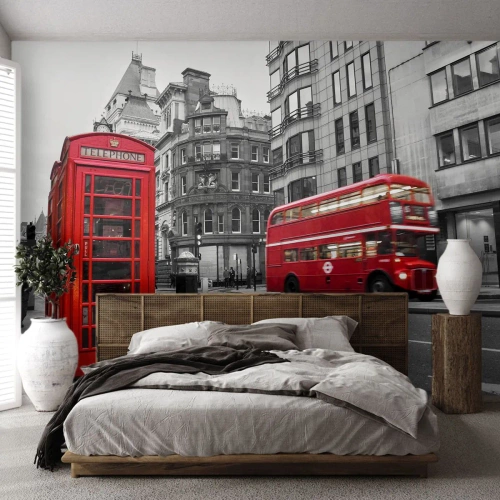 Fotomural Standard Eco - El más rojo de Europa - Ciudad, Londres, Arquitectura - 200x140 cm