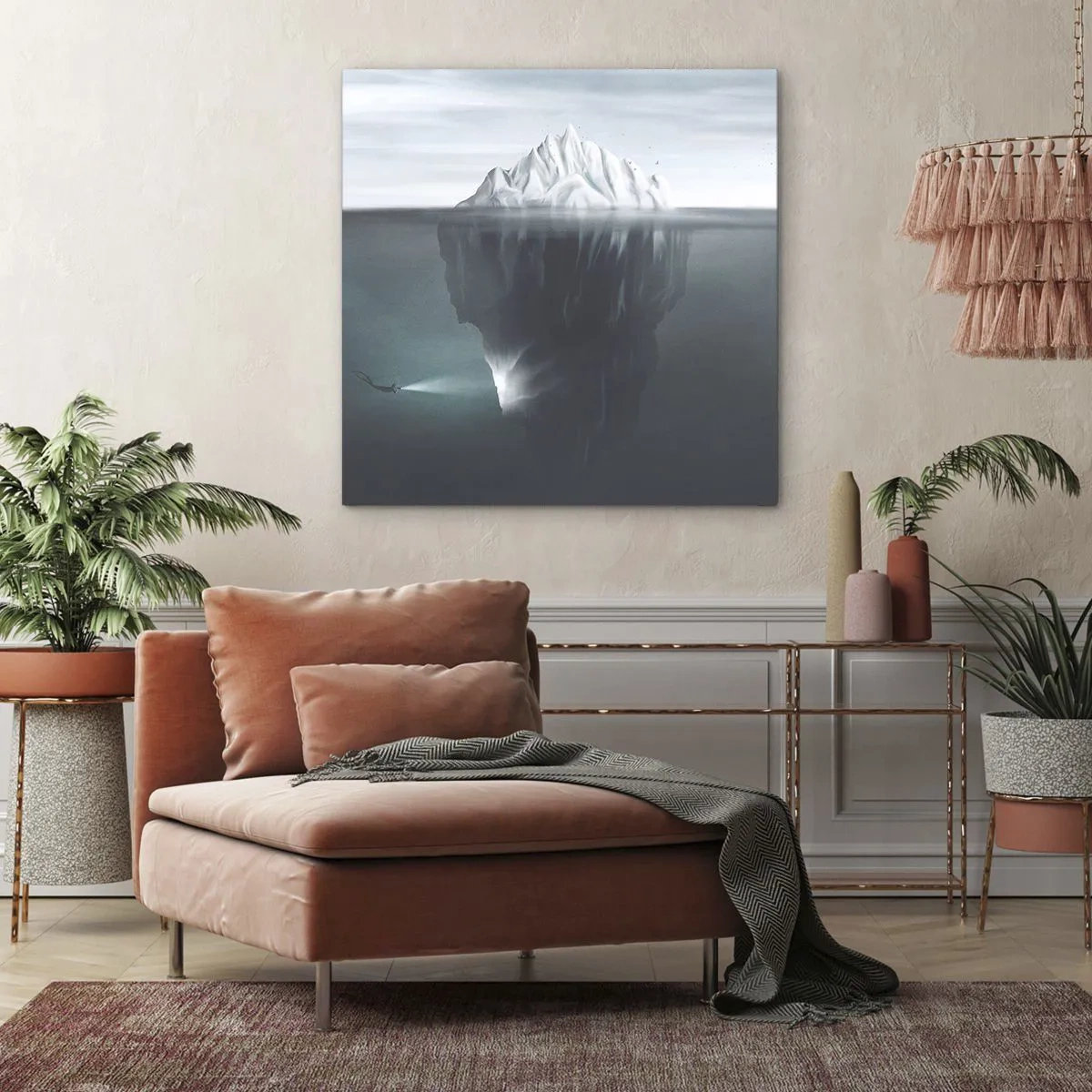 Cuadro sobre lienzo - Impresión de Imagen - Misterio submarino - 40x40 cm