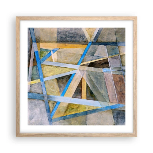 Póster en marco roble claro - ¿Recto o inclinado? - 50x50 cm