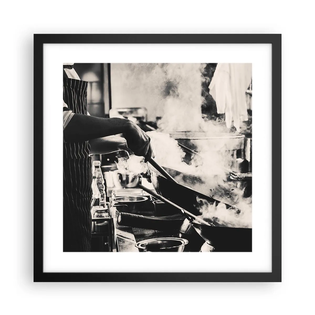 Póster en marco negro - Alquimia de sabores - 40x40 cm